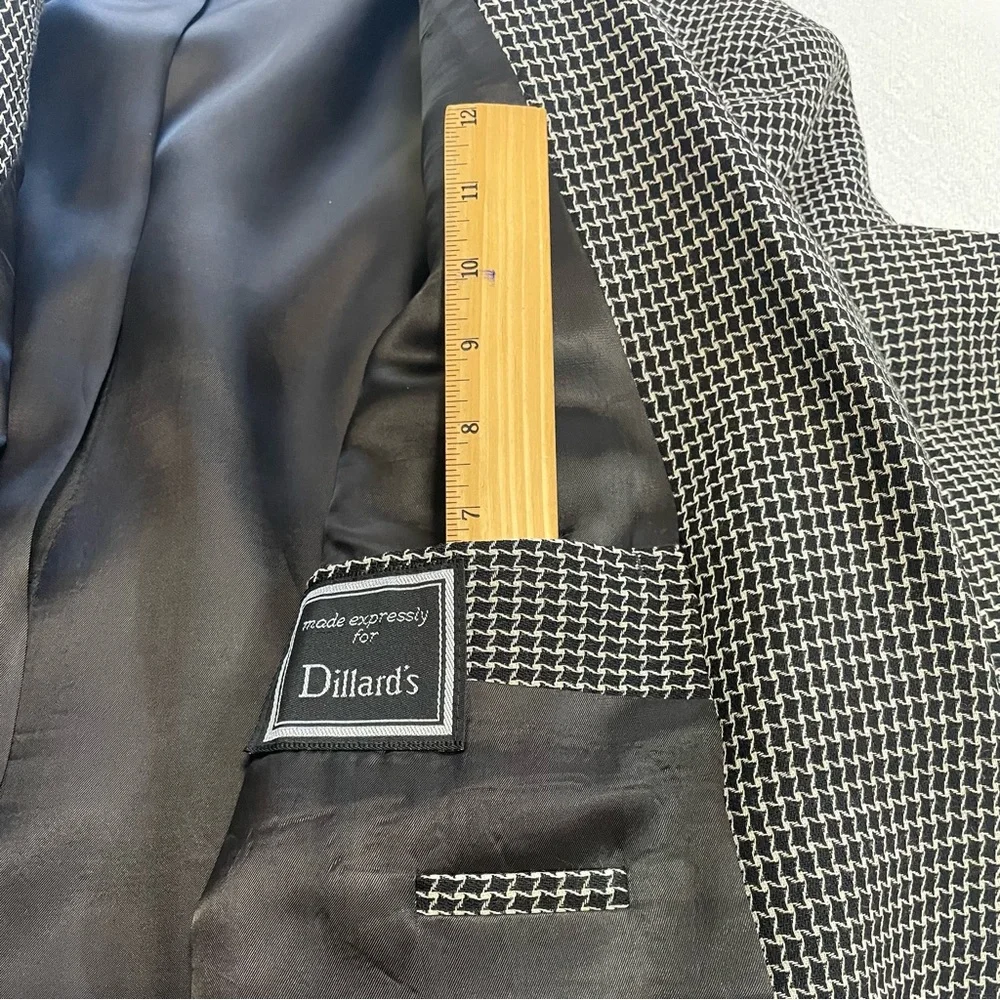 Hugo‎ Boss Black and White Houndstooth Blazer Size 44 R
